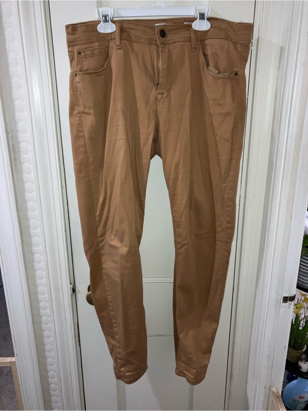 Kensie Slim Straight Khaki-Tan Chinos